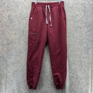 Figs Zamora Scrub Jogger Pants, size Small Burgundy